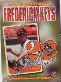 2008 Frederick Keys Spoone Pocket Schedule