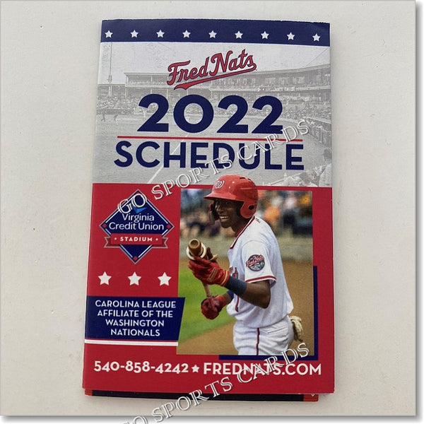 2022 Fredericksburg Nationals Pocket Schedule (Darren Baker)