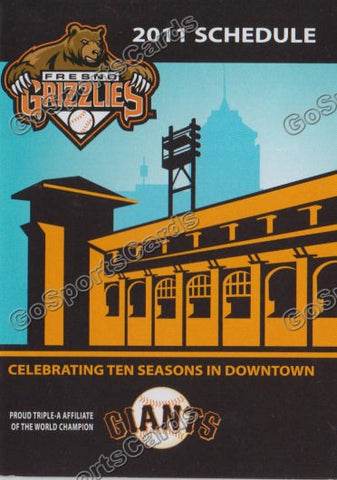 2011 Fresno Grizzlies Pocket Schedule