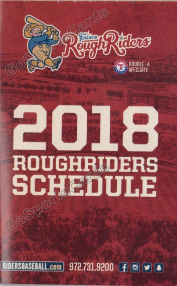 2018 Frisco RoughRiders Pocket Schedule