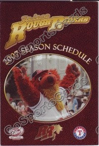2007 Frisco RoughRiders Pocket Schedule
