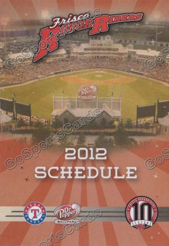 2012 Frisco RoughRiders Pocket Schedule