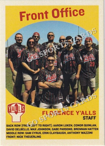 2022 Florence Y'alls Front Office Staff