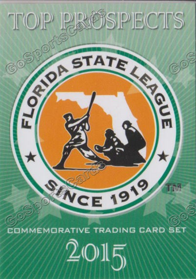 2015 Florida State League Top Prospect Header Card Checklist
