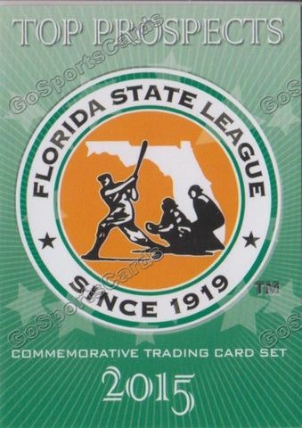 2015 Florida State League Top Prospect Header Card Checklist