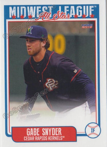 2019 Midwest League All Star Western BT Gabe Snyder