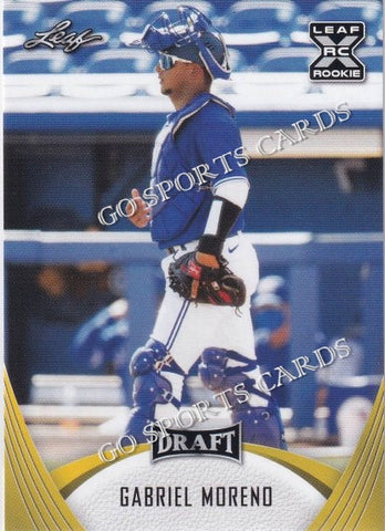 2021 Leaf Draft Gold 28 Gabriel Moreno XRC