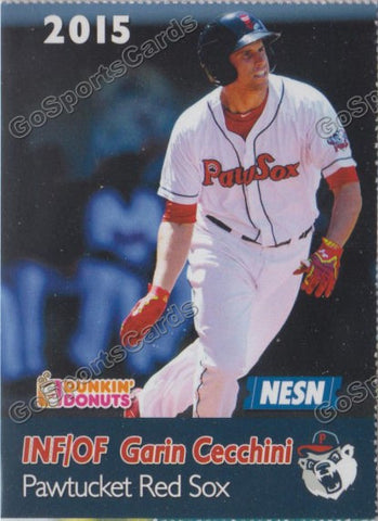 2015 Pawtucket Red Sox SGA Dunkin Donuts Garin Cecchini