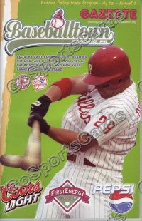 Gary Burnham 2006 Reading Phillies Gazette Program (SGA)