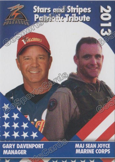 2013 Salem Keizer Volcanoes Stars and Stripes SGA Gary Davenport