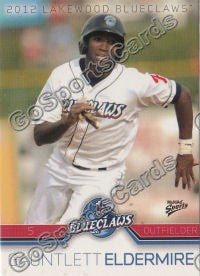 2012 Lakewood BlueClaws Gauntlett Eldermire Eldemire