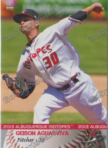 2013 Albuquerque Isotopes Geison Aguasviva