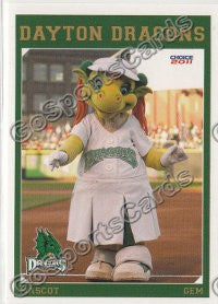 2011 Dayton Dragons Gem Mascot