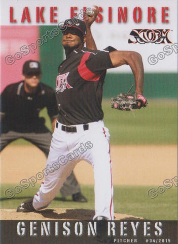 2015 Lake Elsinore Storm Genison Reyes