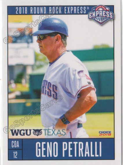 2018 Round Rock Express Geno Petralli