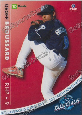 2013 Lakewood BlueClaws SGA Geoff Broussard