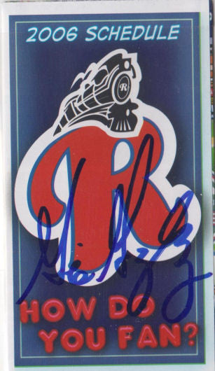 Gio Gonzalez 2006 Reading Phillies Pocket Schedule (Autograph)