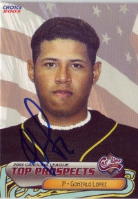 Gonzalo Lopez 2003 Carolina League Top Prospects #9 (Autograph)