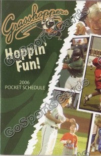 2006 Greensboro Grasshoppers Pocket Schedule