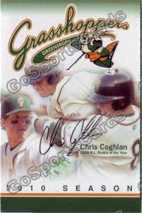 2010 Greensboro Grasshoppers Pocket Schedule Chris Coghlan