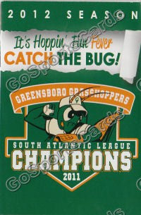2012 Greensboro Grasshoppers Pocket Schedule (2011 Champions)