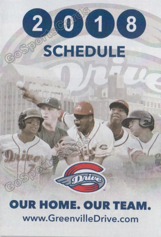 2018 Greenville Drive Pocket Schedule