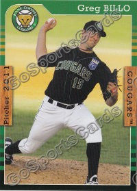 2011 Kane County Cougars Greg Billo