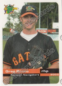 2003 Norwich Navigators Greg Bruso
