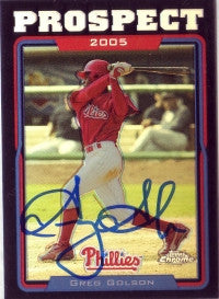 Greg Golson 2005 Topps Updates & Highlights Black Refractor #ed/250 (Autograph)