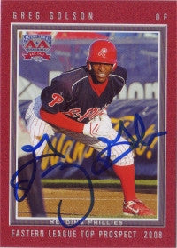 Greg Golson 2008 Eastern League Top Prospects (Autograph)