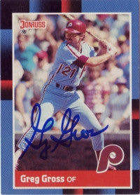 Greg Gross 1988 Donruss #412 (Autograph)