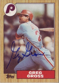 Greg Gross 1987 Topps #702 (Autograph)
