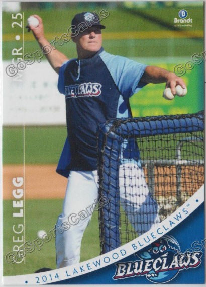 2014 Lakewood BlueClaws Greg Legg