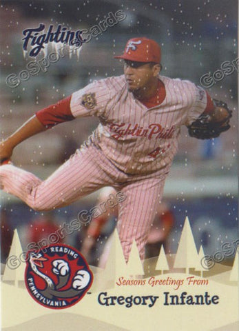 2016 Reading Fightin Phils Holiday Gregory Infante