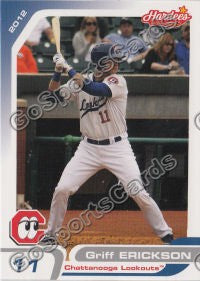 2012 Chattanooga Lookouts Griff Gorman Erickson