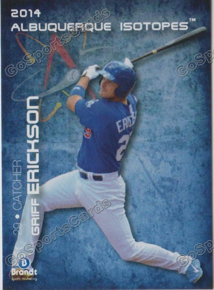 2014 Albuquerque Isotopes Griff Erickson