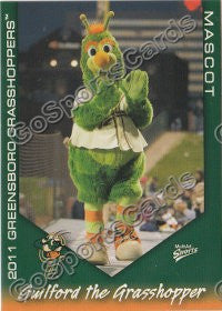 2011 Greensboro Grasshoppers Guilford the Grasshopper