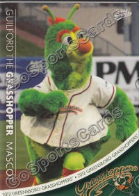 2012 Greensboro Grasshoppers Guilford the Grasshopper Mascot
