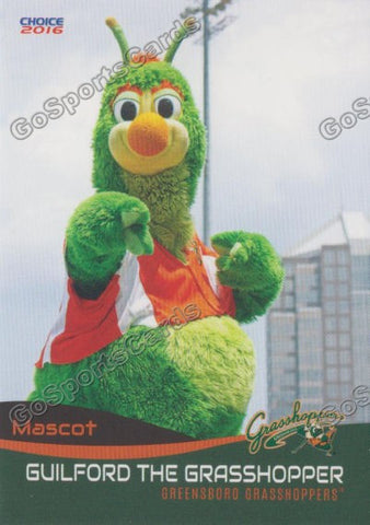 2016 Greensboro Grasshoppers Guilford The Grasshopper Mascot