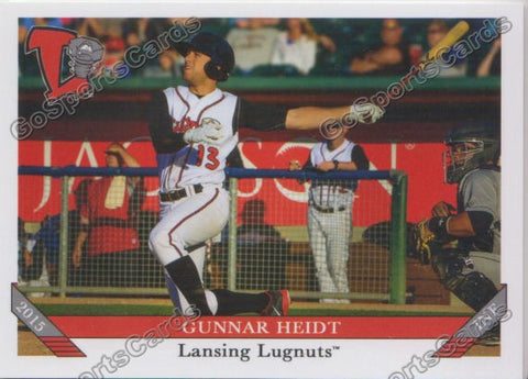 2015 Lansing Lugnuts Gunnar Heidt