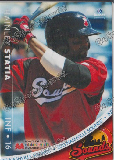 2013 Nashville Sounds Hainley Statia