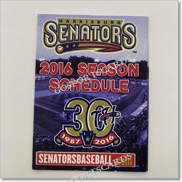 2016 Harrisburg Senators Pocket Schedule