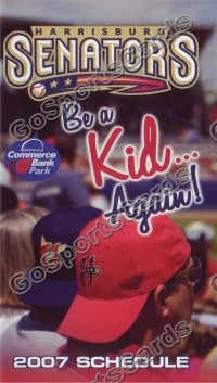2007 Harrisburg Senators Pocket Schedule