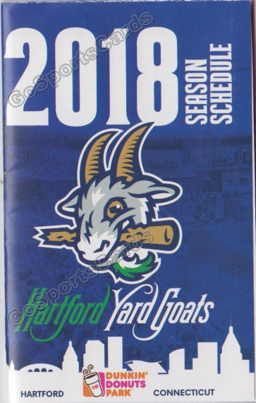2018 Hartford Yard Goats Pocket Schedule