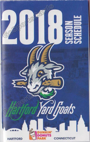 2018 Hartford Yard Goats Pocket Schedule