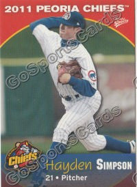 2011 Peoria Chiefs Hayden Simpson