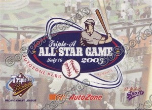 2003 Pacific Coast League All-Star Multi-Ad Header Card