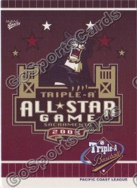 2005 Pacific Coast League All-Star Game Multi-Ad Header Card