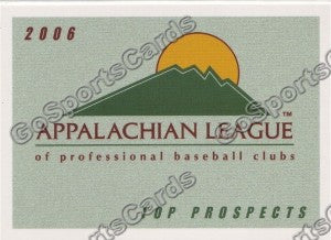 2006 Appalachian League Top Prospects Header Card