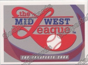 2006 Midwest League Top Prospects Header Card